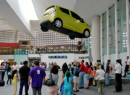 The Chevrolet Flying Spark at event, TV shows and other advertising events in Mexico City.